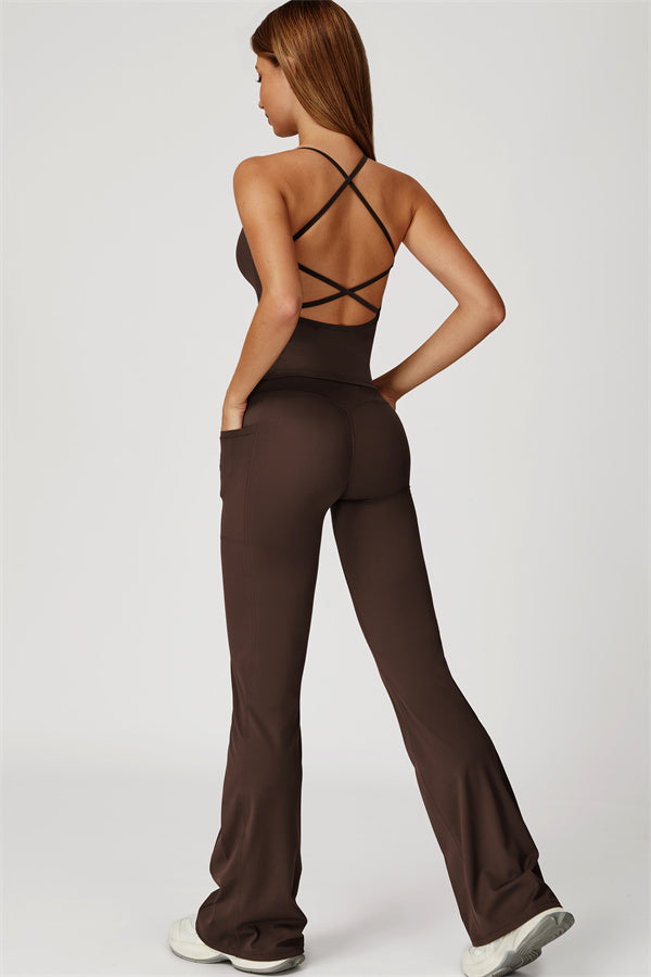 The Propel Crop Top Flared Leggings 2-Piece Set