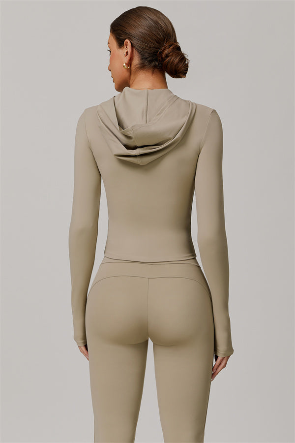 The Lumina Hooded Jacket Flared Leggings 2-Piece Set UPF 50+