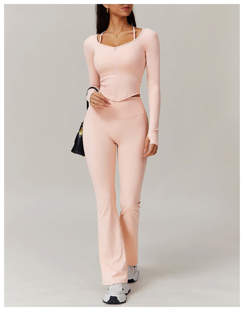 Tiggy Zip Longsleeve Top & Flared Set