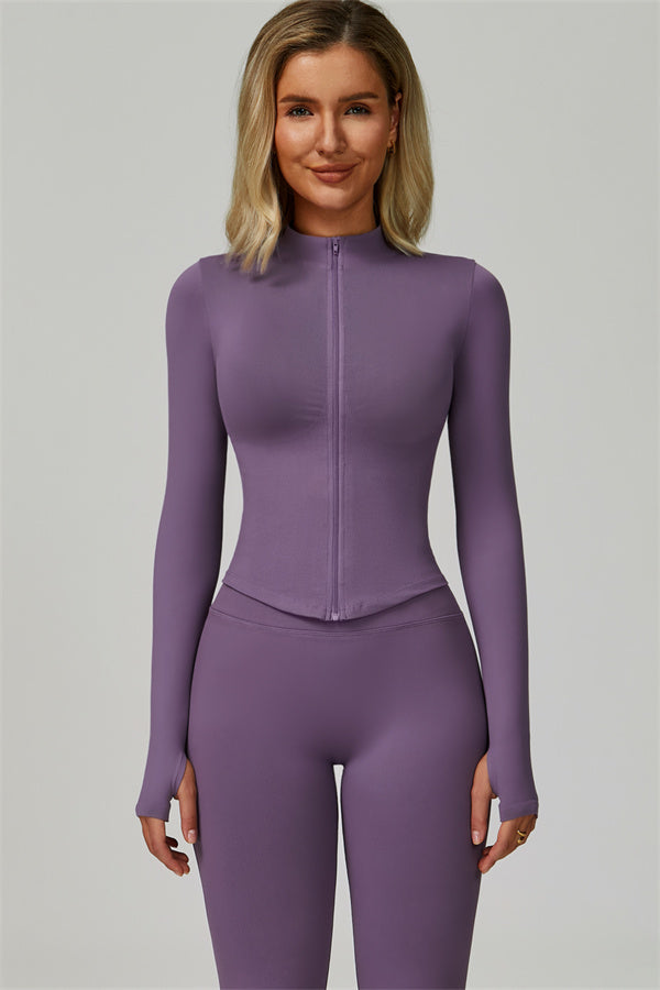 The Empower Jacket Leggings 2-Piece Set Plum Purple