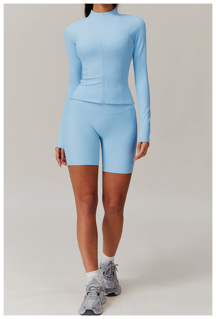 Casey Longsleeve Zip Top & Shorts Set