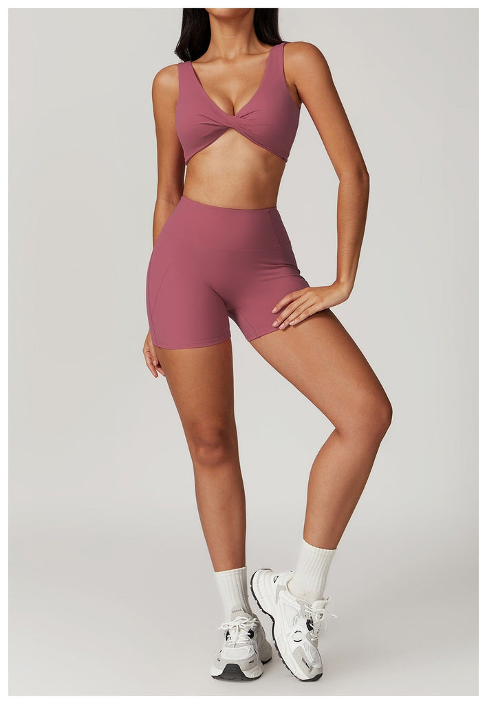 Mira Twist Bra Top & Shorts Set