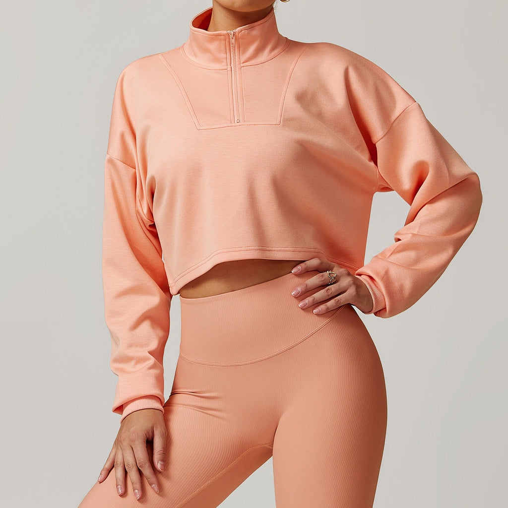 Casey Longsleeve Sweatshirt Top Peach