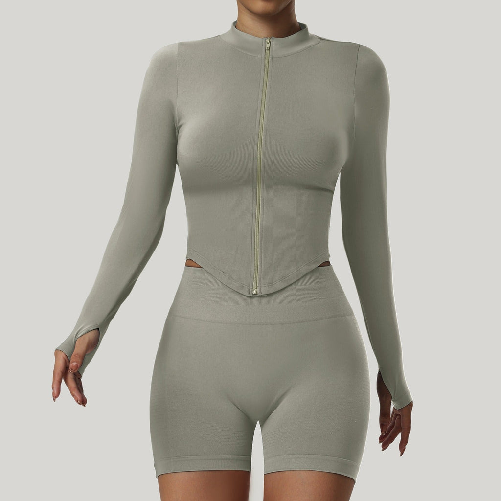 Blake Longsleeve Zip Top & Shorts Set