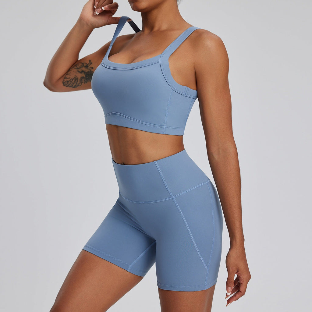 Dara Tank Top & Shorts Set Chambray