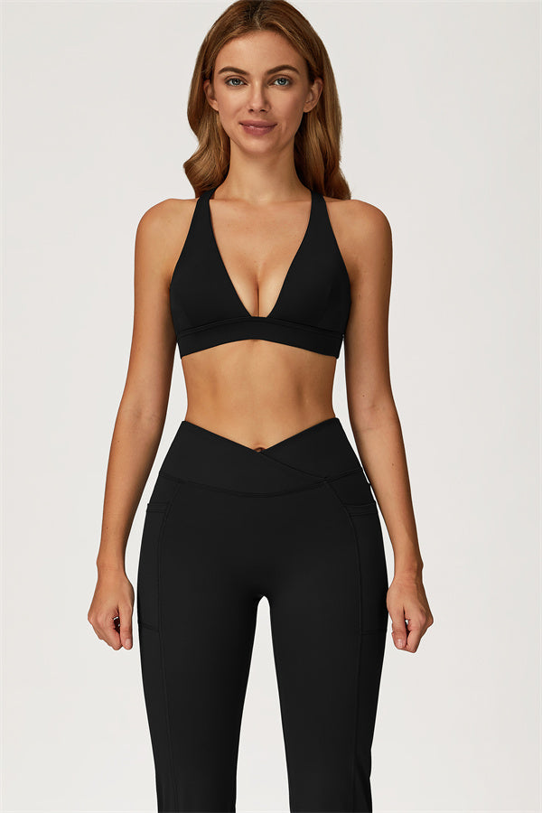 The Glacier Sports Bra Flared Leggings 2-Piece Set