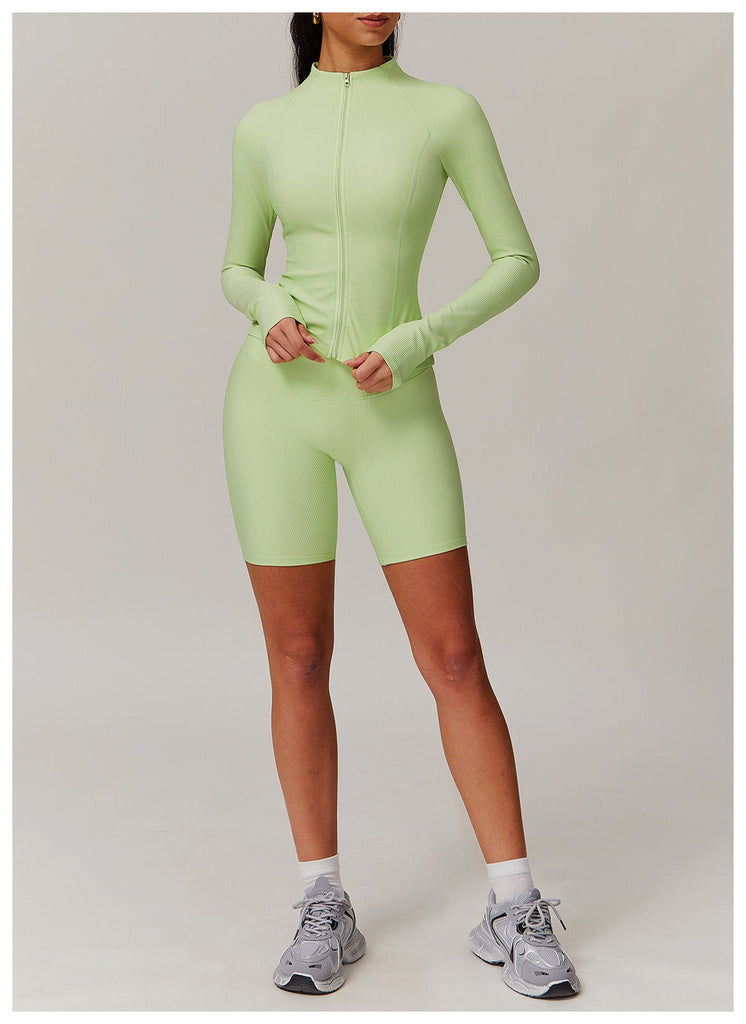 Casey Longsleeve Zip Top & Shorts Set