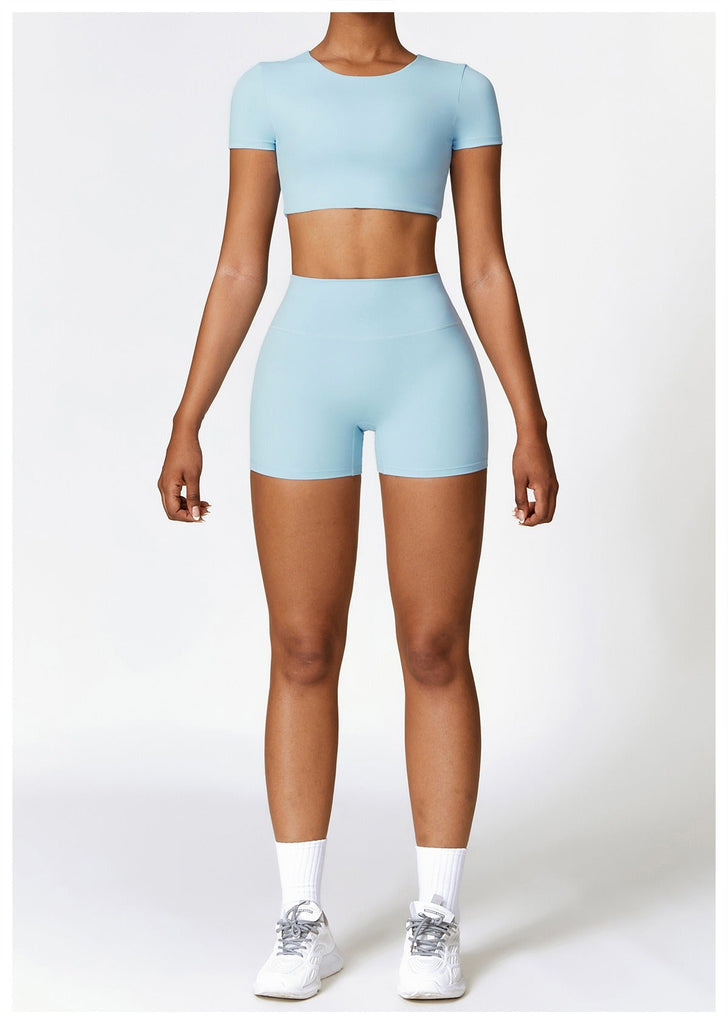 Butter T-Sleeve Top & Shorts Set Blue