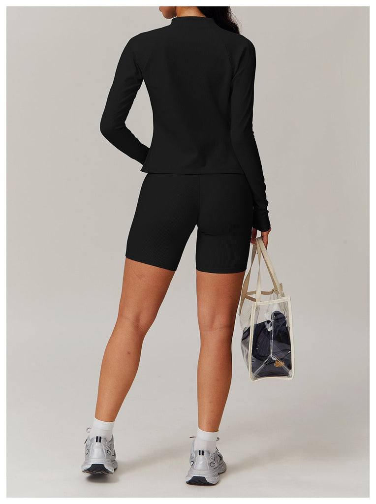Casey Longsleeve Zip Top & Shorts Set