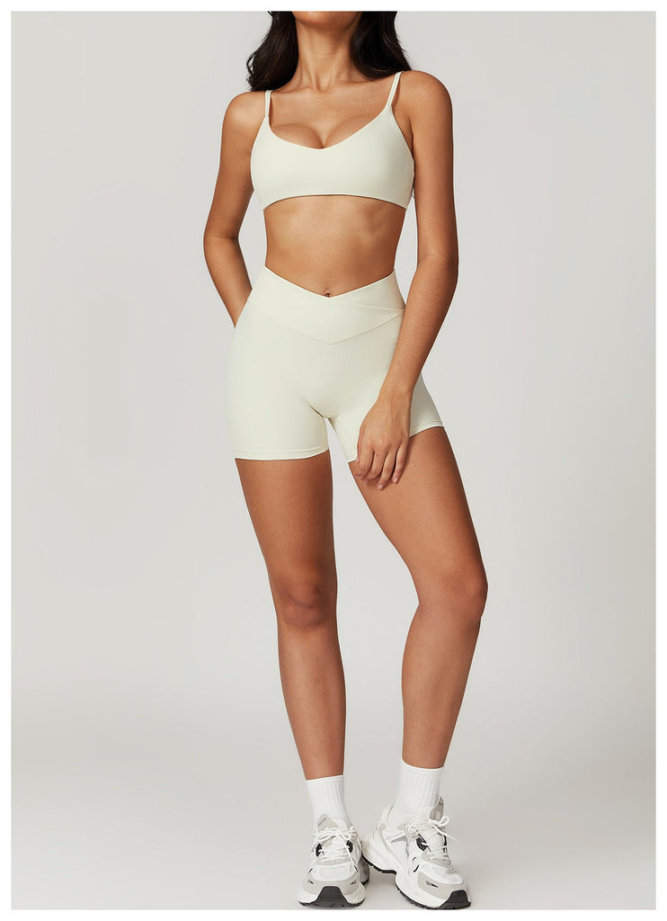 Arabella Bra Top & Shorts Set Ivory