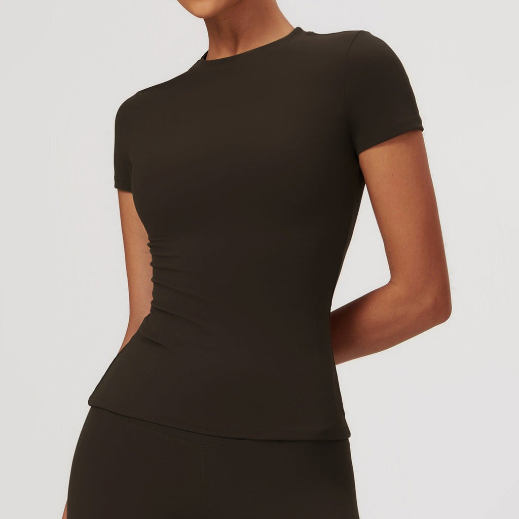 Stephanie T Sleeve Top Chocolate