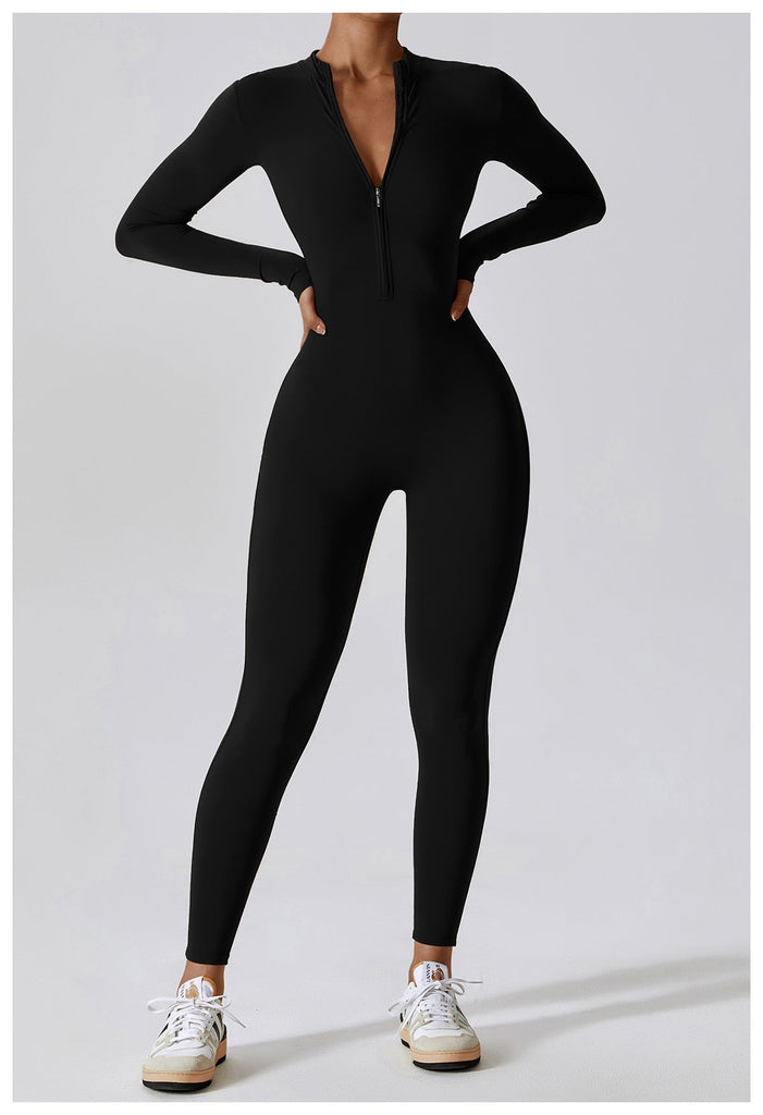 Super Sculpt Longsleeve Jumpsuit (size down) Black