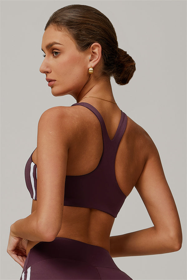 The Splendor Sports Bra Purple Brown