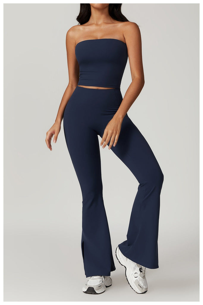 Kelly Tube Top & Flared Set Deep blue
