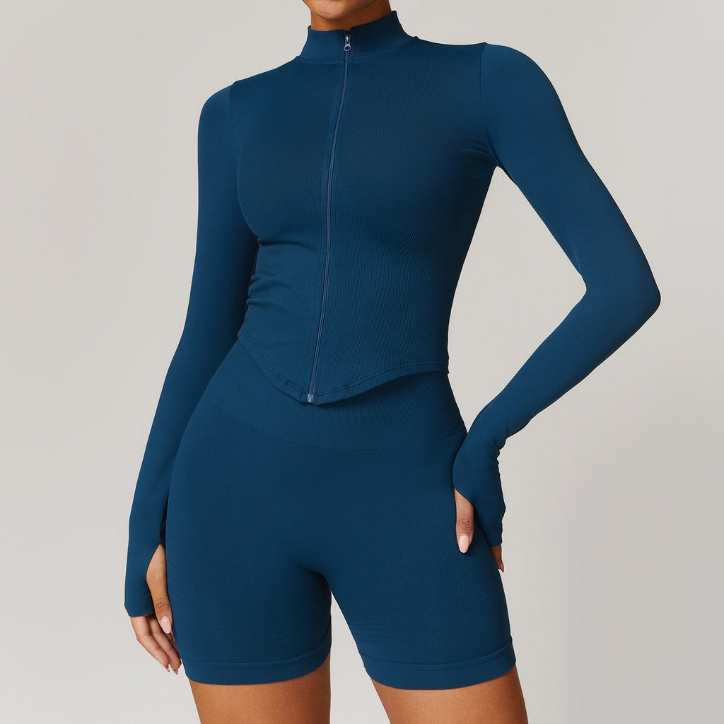 Blake Longsleeve Zip Top & Shorts Set