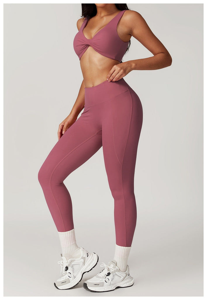 Mira Twist Bra Top & Leggings Set