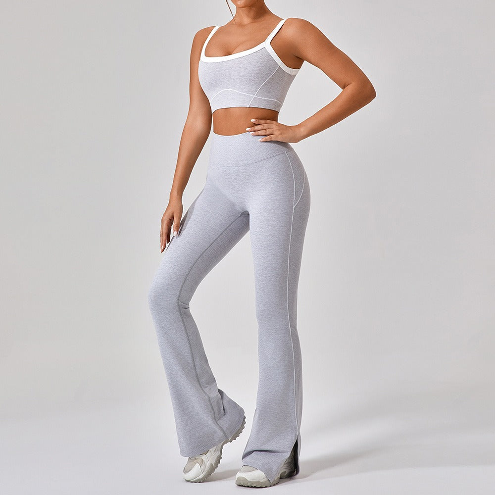 Celeste Panel Crop Top & Flared Set