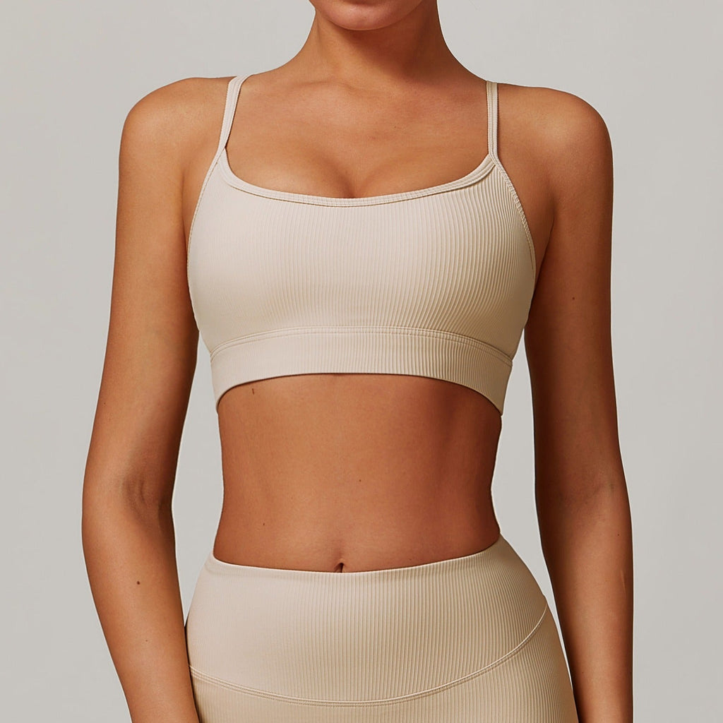 Casey Strappy Bra Top Beige