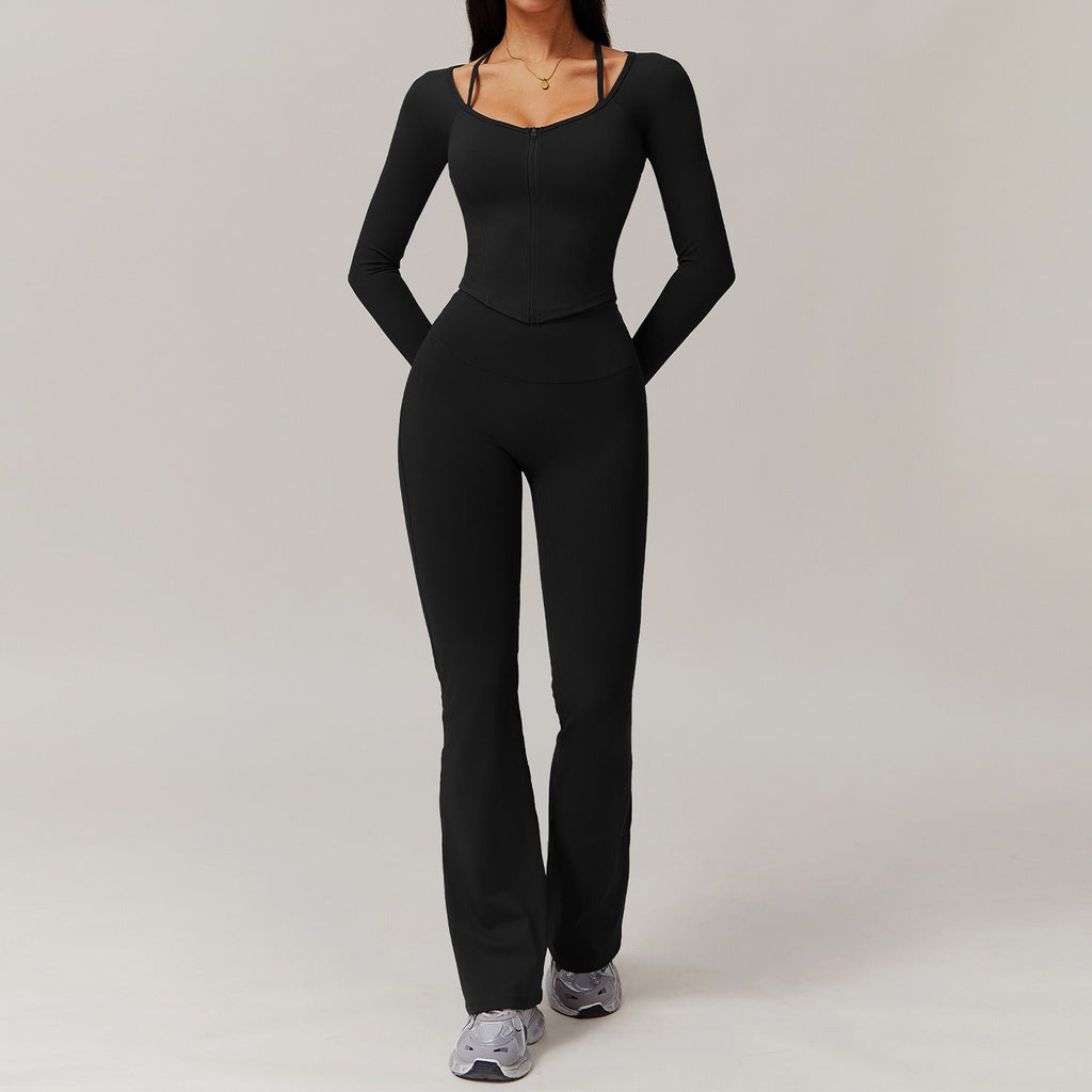Tiggy Zip Longsleeve Top & Flared Set