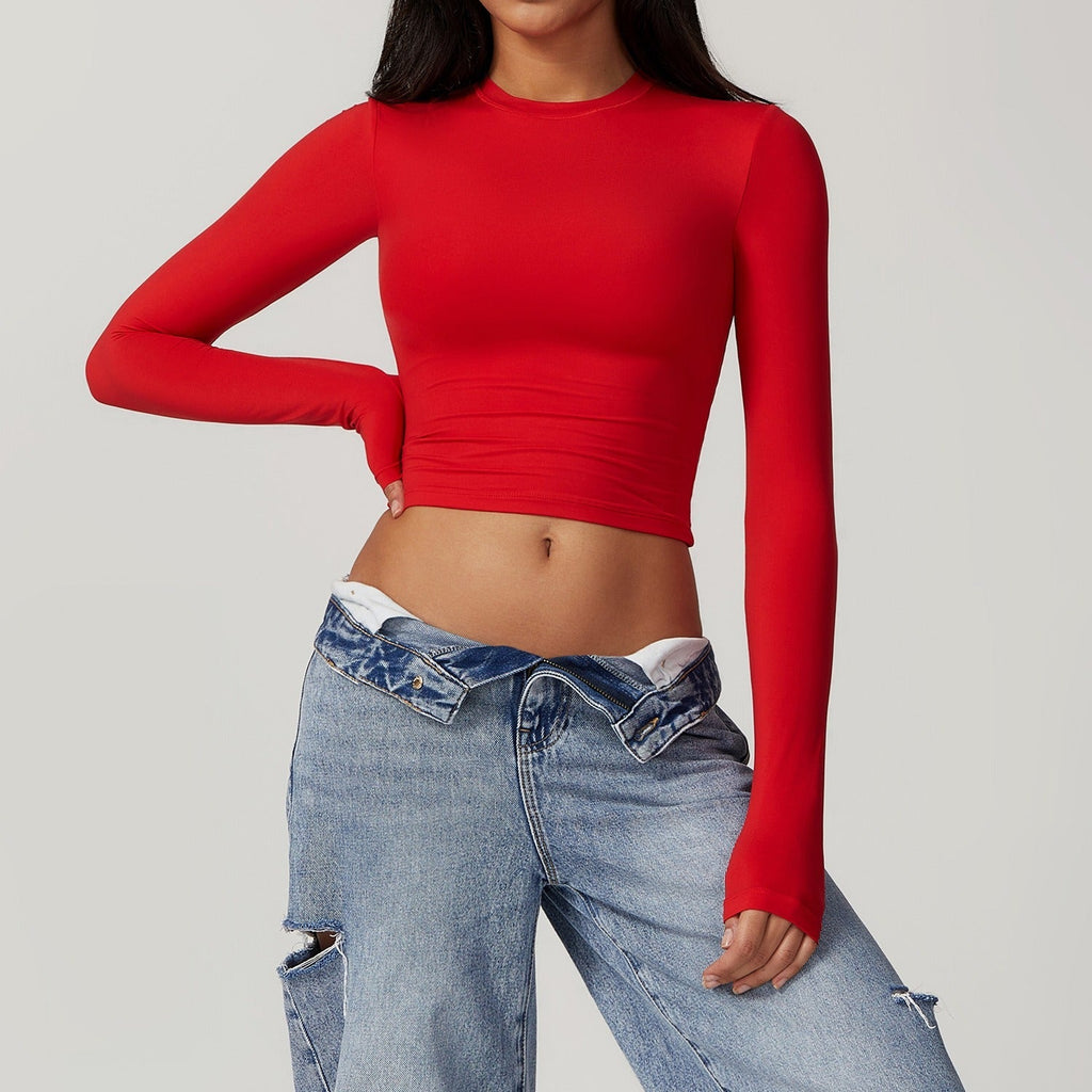 Violet Longsleeve Top Red