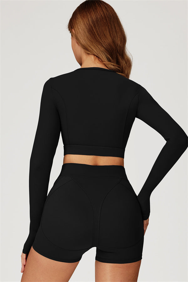 The Conquer Long Sleeve T-shirt Shorts 2-Piece Set
