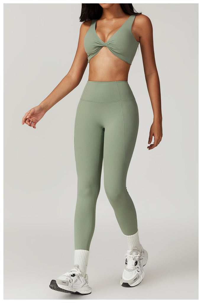 Mira Twist Bra Top & Leggings Set