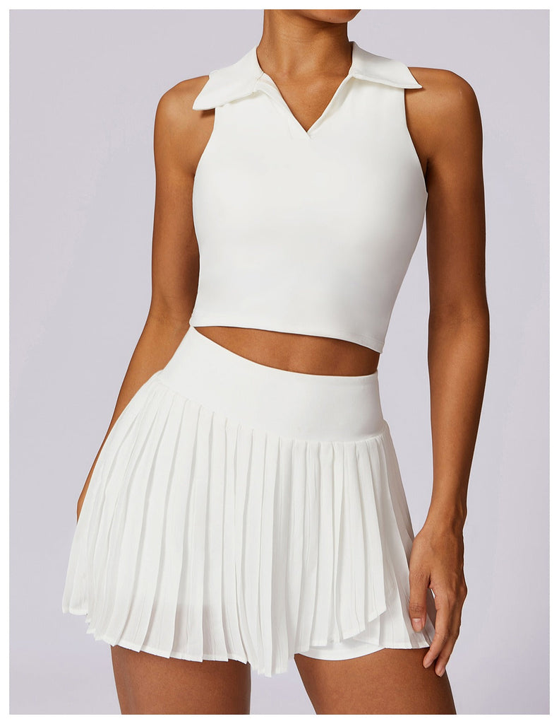 Anna Top & Skort Set White