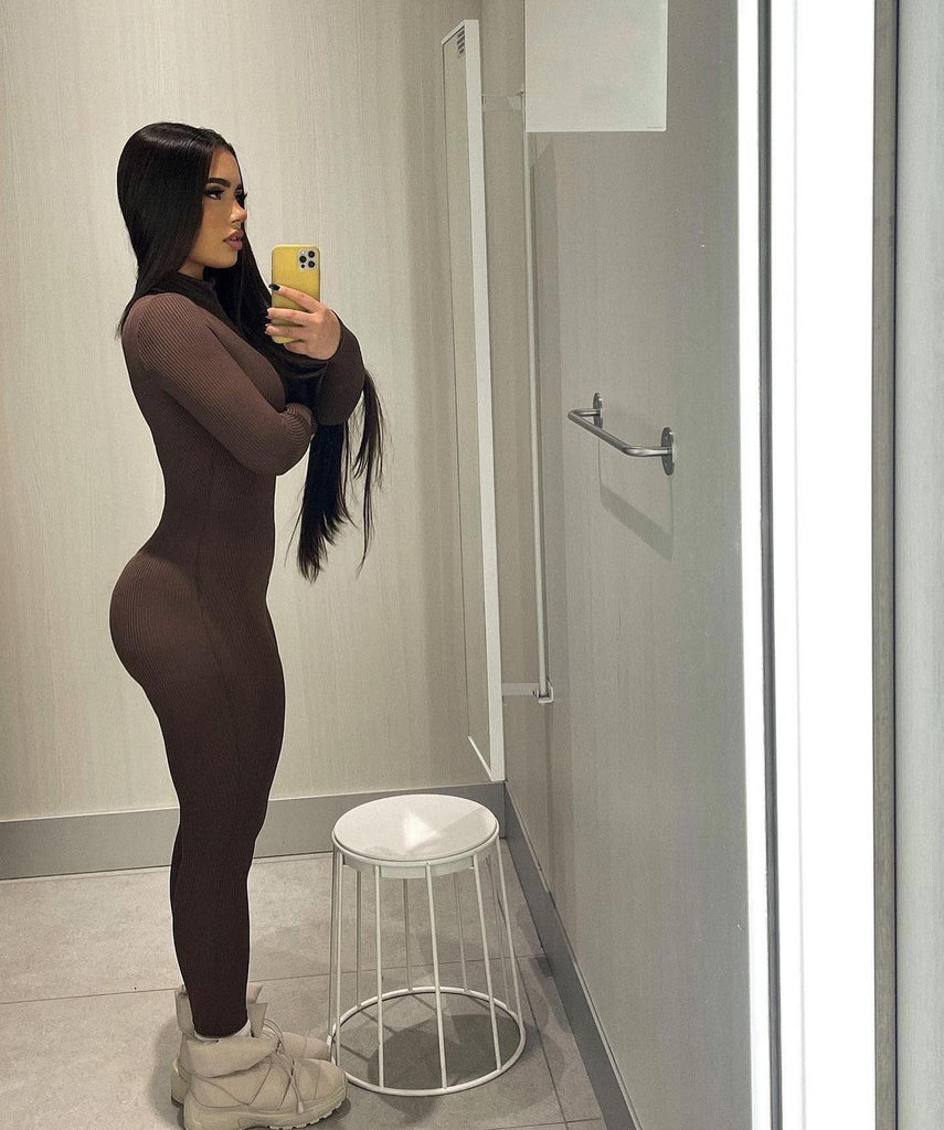 Zip Up Luxe Ribbed Jumpsuit