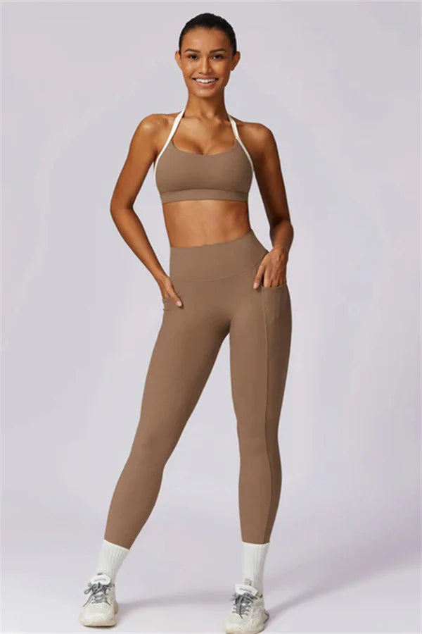 Noelle Contrast Top & Leggings Set