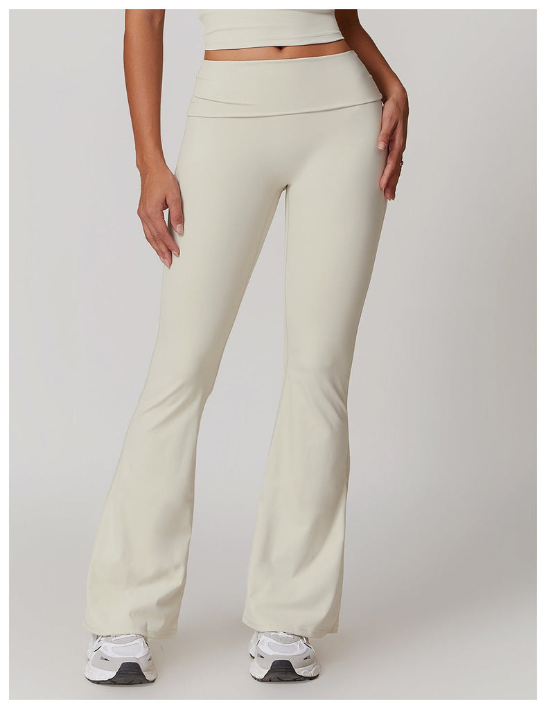 Ayla Folded Flared Bottoms Ivory
