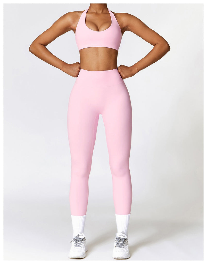 Supreme Halter Top & Leggings Set Blush