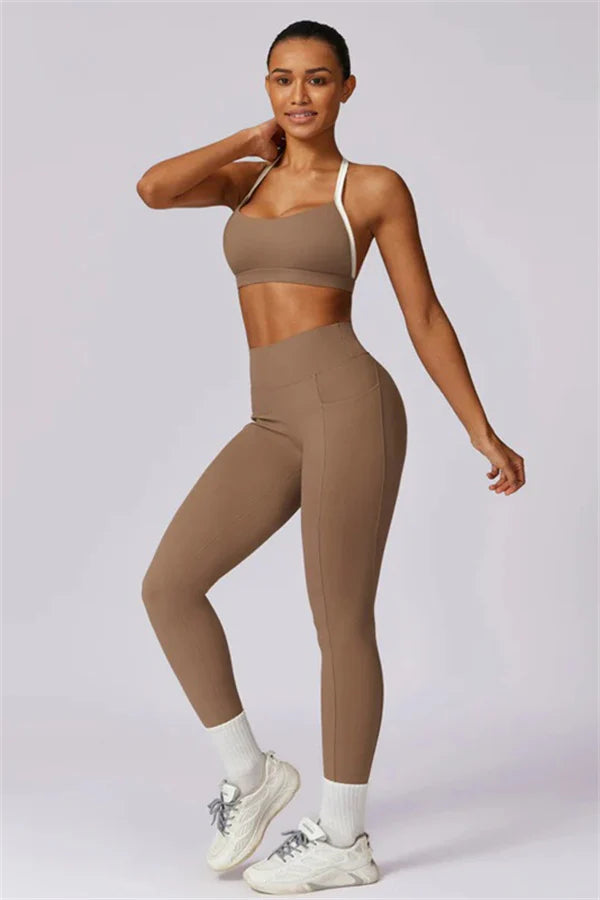 Noelle Contrast Top & Leggings Set