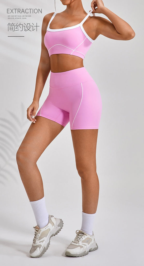 Celeste Panel Crop Top & Shorts Set