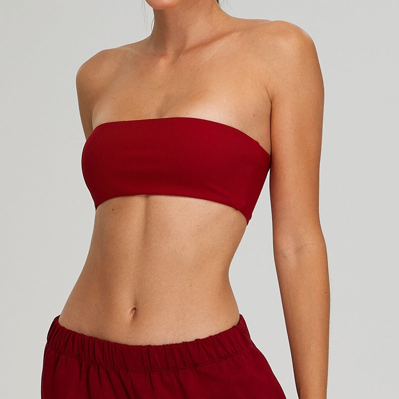 Annora Sleeveless Bra Top Burgundy