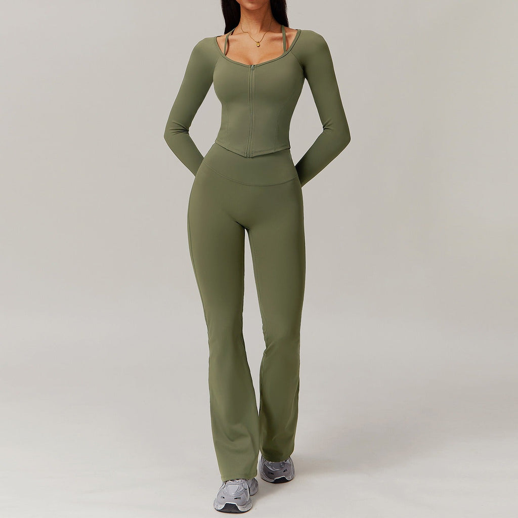 Tiggy Zip Longsleeve Top & Flared Set