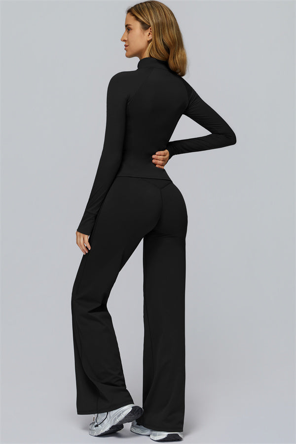 The FlexCore Pure Zip Jacket Flared Leggings 2-Piece Set