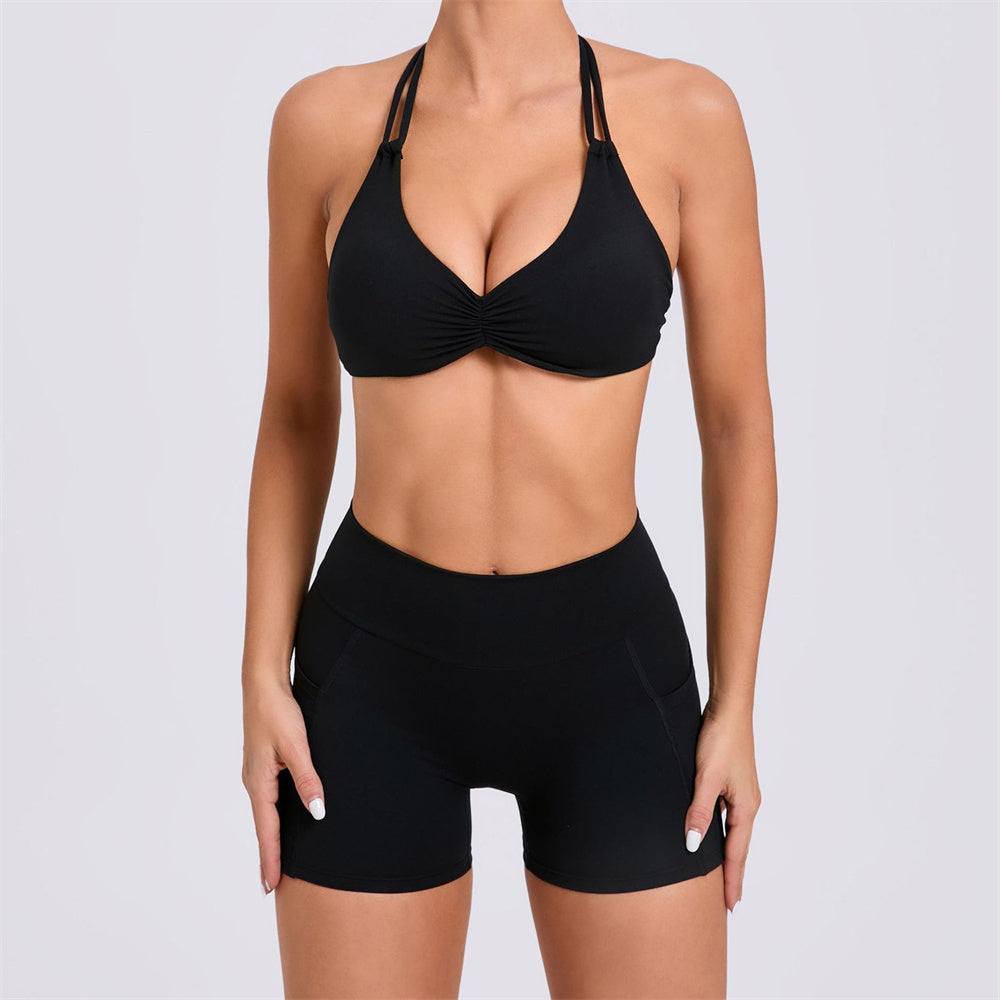 Riley Bra Top & Shorts Set Black