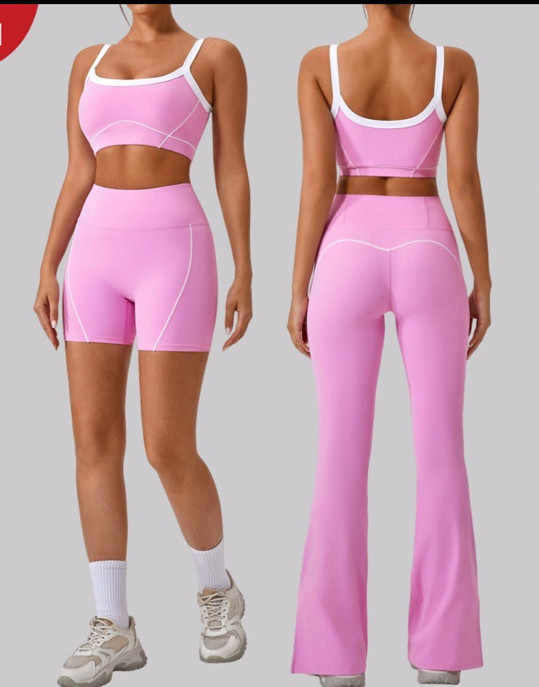 Celeste Panel Crop Top & Flared Set