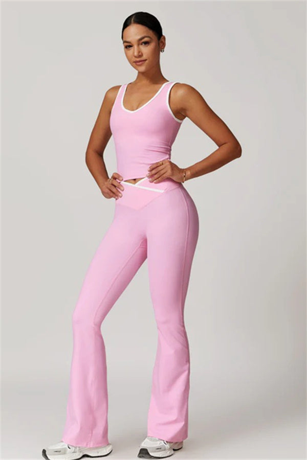 The Stamina Tank Top Flared Leggings 2-Piece Set