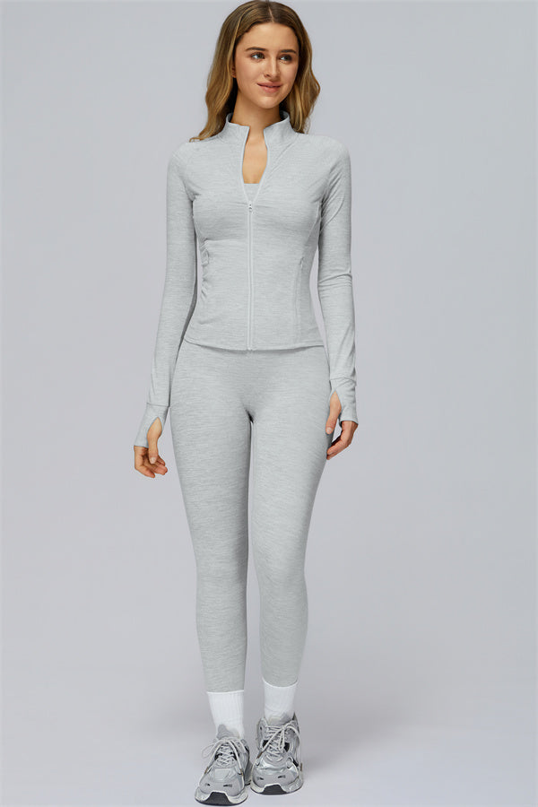 The Radiance Jacket Sports Bra Leggings 3-Piece Set