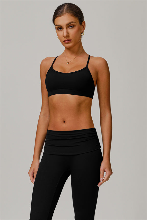 The Juno Star Sports Bra Leggings 2-Piece Set Black
