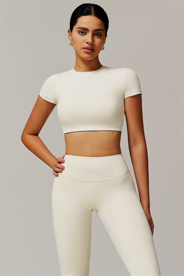The Delicate Crop Top Flared Leggings 2-Piece Set
