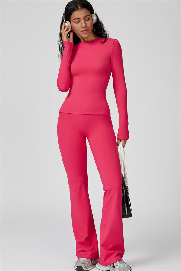The Oasis Long Sleeve T-shirt Flared Leggings 2-Piece Set