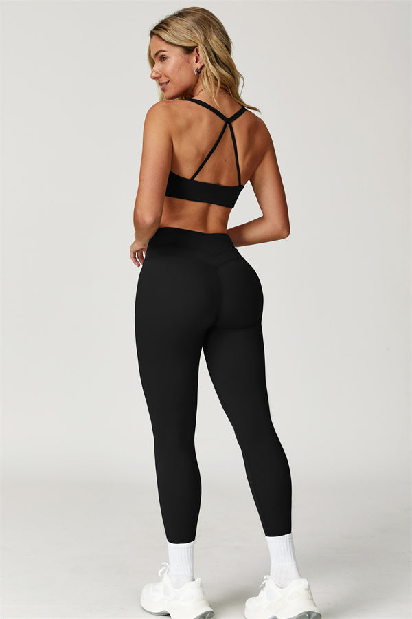 The Boost Crossback Sports Bra Enigma Leggings 2-Piece Set
