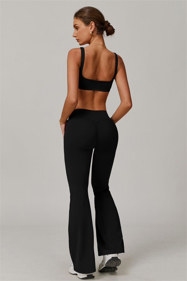 The Halo Sports Bra Flared Leggings 2-Piece Set