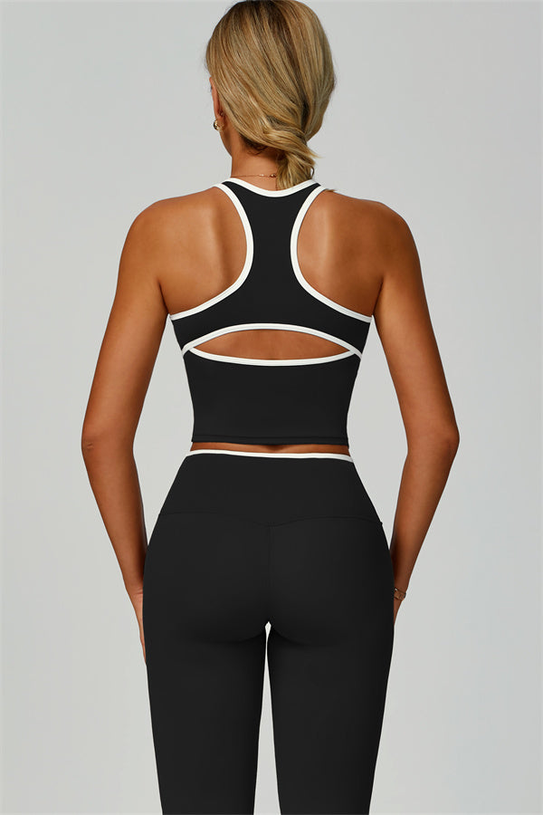 The Quest Tank Flared Leggings 2-Piece Set Black