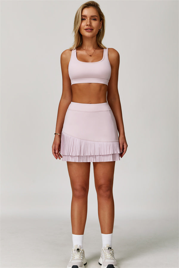 The Lavish Sports Bra Tennis Skirt 2-Piece Set