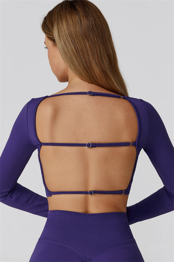 The Reign Long Sleeve Crop Top Butterfly