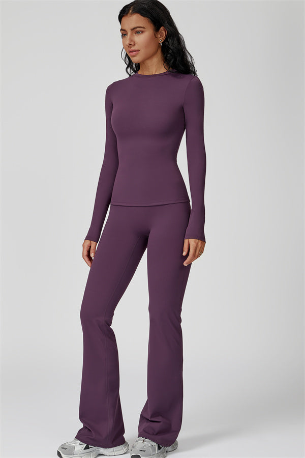 The Oasis Long Sleeve T-shirt Flared Leggings 2-Piece Set