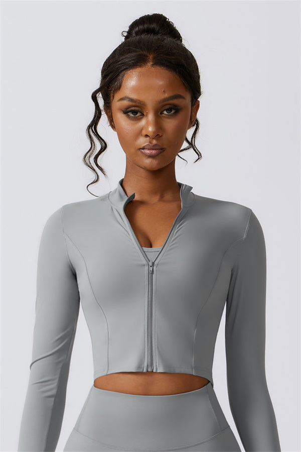 The Eloise Longsleeve Zip Jacket Grey